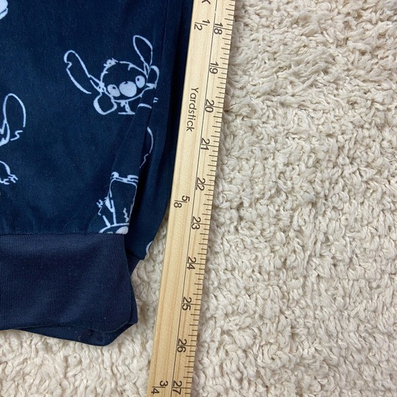Disney Stitch Pajama Bottoms Adult Large 12-14 Blue Pants Navy Sleepwear Womens - Picture 4 of 9